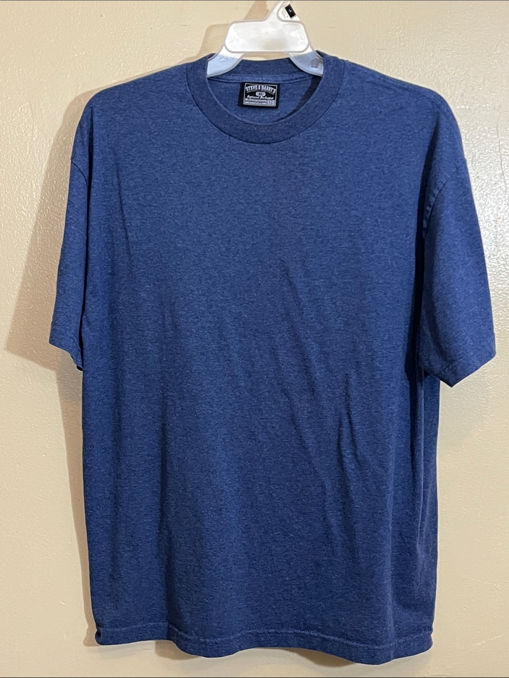 Steve & Barry's Navy Heather Short Sleeve Crewneck Tee